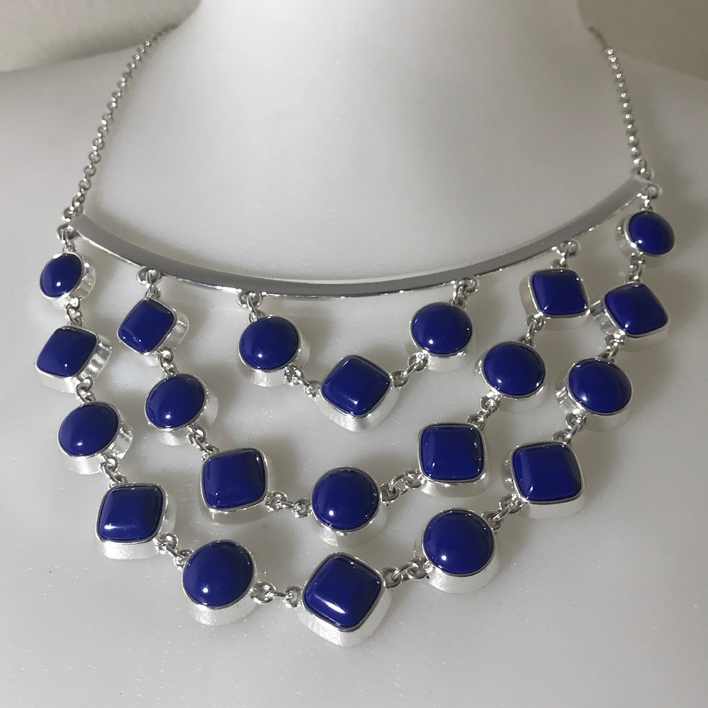 Cobalt Blue and Silver Necklace